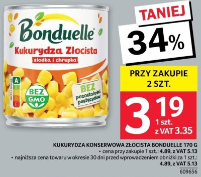 Kukurydza konserwowa Bonduelle złocista 170 g promocja w Selgros