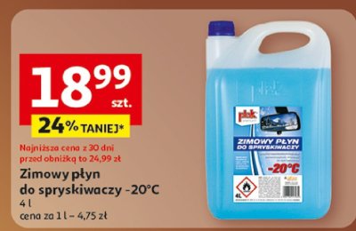 Zimowy płyn do spryskiwaczy -20°C promocja w Auchan