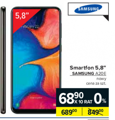 Smartfon a20e 5.8" Samsung promocja