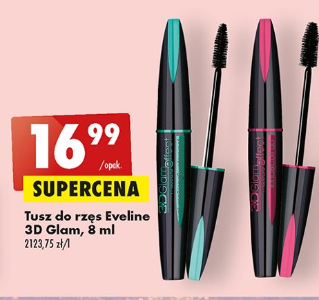 Tusz do rz臋s 3d EVELINE 3D GLAM EFFECT promocja