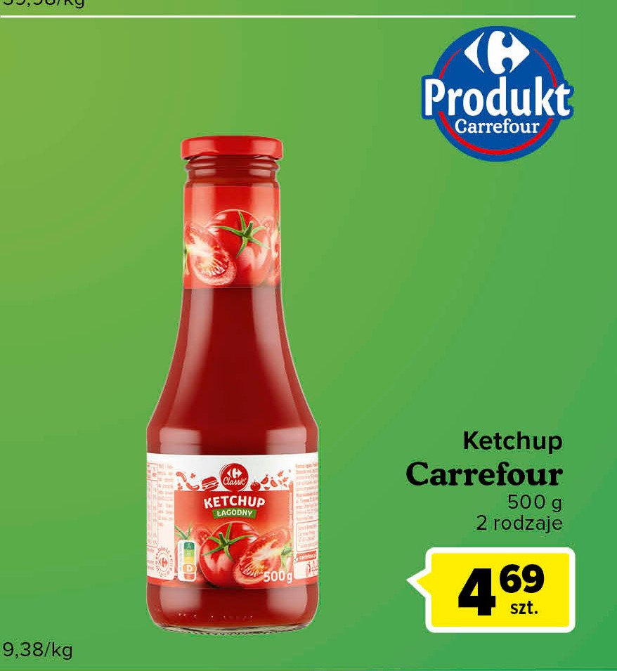 Ketchup łagodny Carrefour promocja
