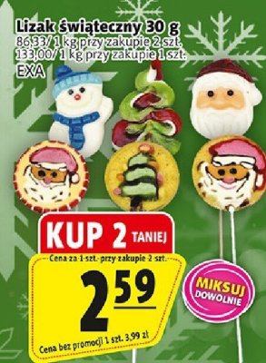 Lizak świąteczny 30 g EXA promocja w Prim Market