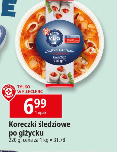 Koreczki śledziowe po giżycku Wiodąca marka ronde des mers promocja