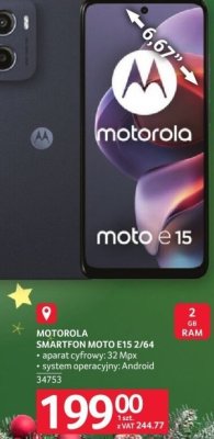Smartfon Moto E15 2/64 Motorola 37753 promocja w Selgros