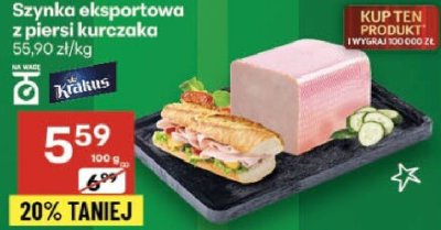 Szynka eksportowa z piersi kurczaka promocja w Delikatesy Centrum