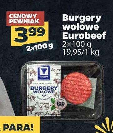 Burger wołowy Eurobeef promocja