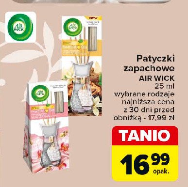 Pachnące patyczki drzewo sandałowe i wanilia Air wick pachnące patyczki promocja w Carrefour