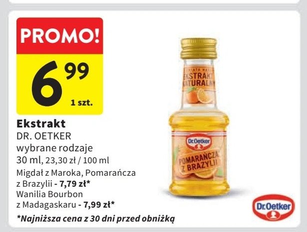 Ekstrakt wanilia bourbon z madagaskaru Dr. oetker promocja w Intermarche