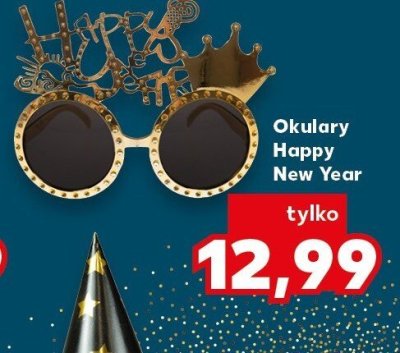 Okulary Happy New Year promocja w Kaufland