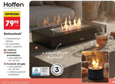 Biokominek Hoffen prostokątny promocja w Biedronka