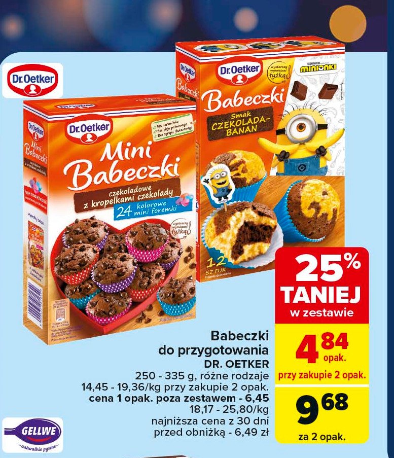 Babeczki czekolada-banan minionki Dr. oetker promocja