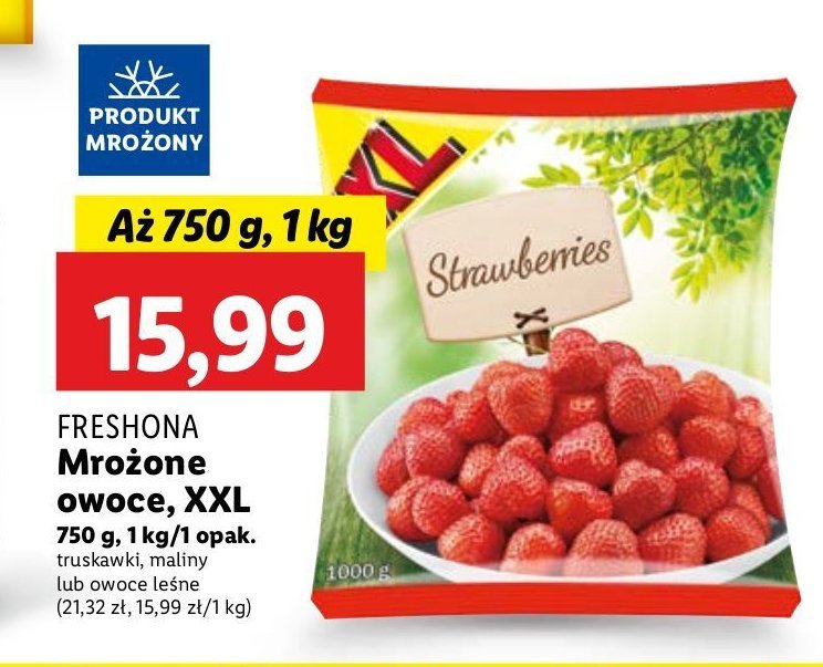 Maliny mrożone Freshona promocja