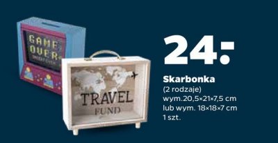 Skarbonka 20.5 x 21 x 7.5 cm promocja