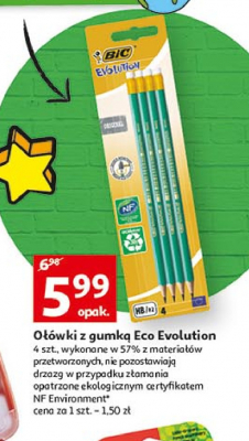 Ołówek z gumką eco 655 Bic evolution promocja