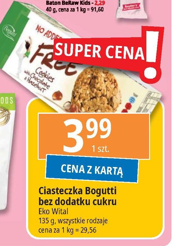 Ciasteczka maślane bez cukru Ekowital promocja