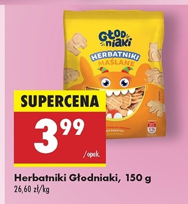 Herbatniki zwierzaki maślane Głodniaki promocja w Biedronka