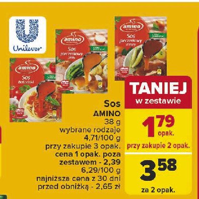 Sos boloński Amino promocja