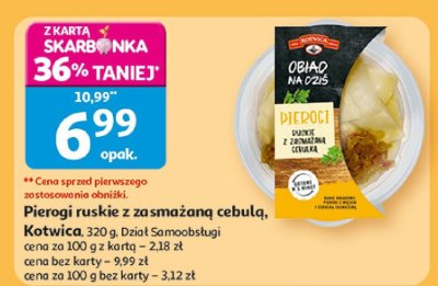 Pierogi ruskie z zasmażaną cebulą Kotwica 320g Dział Samoobsługi promocja w Auchan