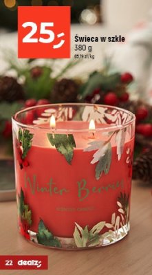Świeca w szkle 380 g promocja w Dealz