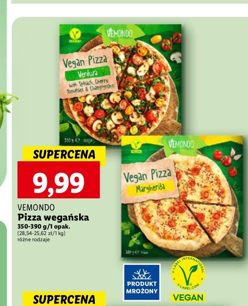 Pizza wegańska margherita Vemondo promocja