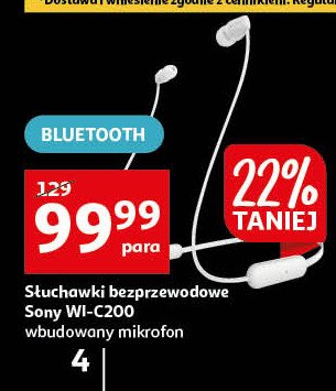 Słuchawki douszne wi-c200 białe Sony promocja