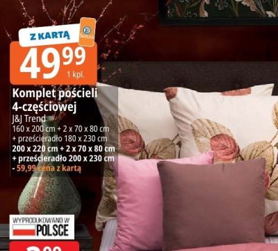 Komplet pościeli 4-częściowej J&J Trend promocja w Leclerc