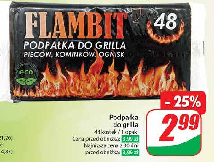 Podpałka grilla Flambit promocja w Dino