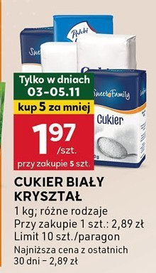 Cukier biały kryształ promocja w Stokrotka