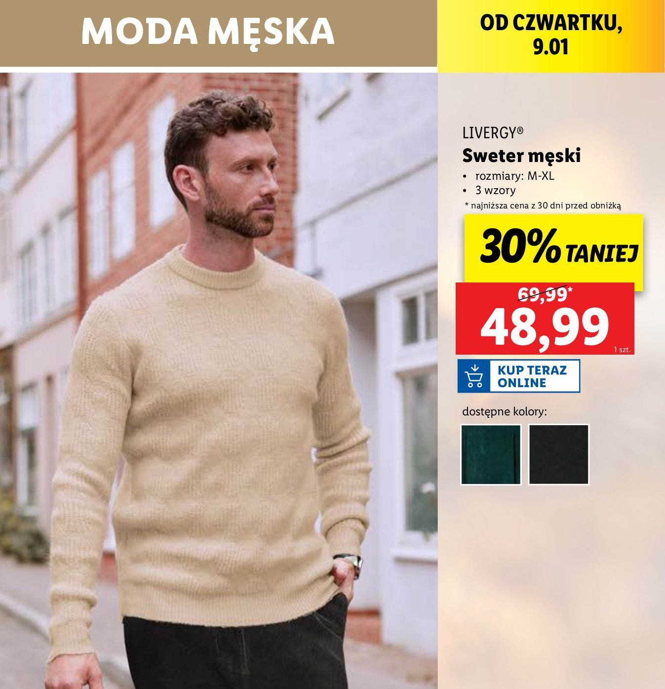 Sweter męski rozm. m-xl Livergy promocja w Lidl