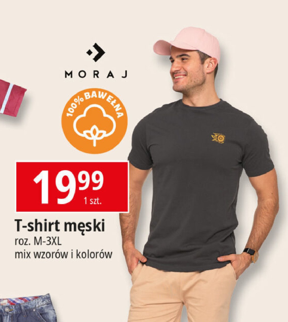 T-shirt męski rozm. m-3xl Moraj promocja