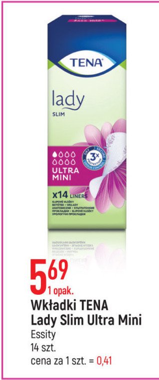 Wk艂adki higieniczne mini Tena lady promocja