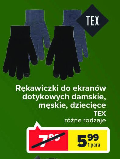 Rękawiczki do ekranów dotykowych damskie Tex promocja