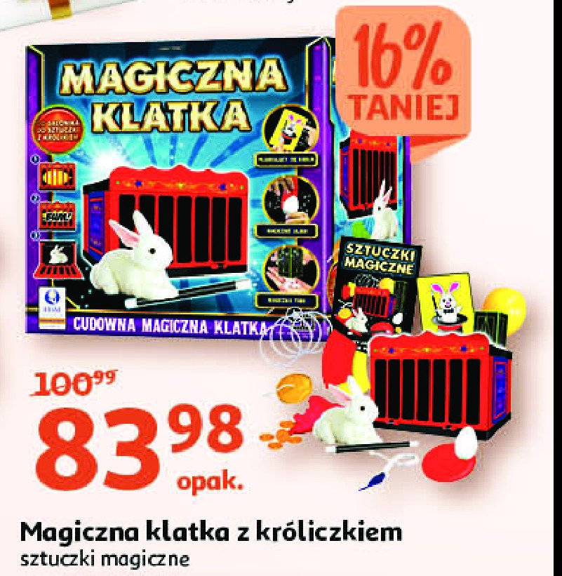 Magiczna klatka z pluszowym kr贸likiem promocja