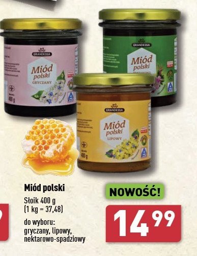 Miód nektarowo-spadziowy GRANDESSA promocja