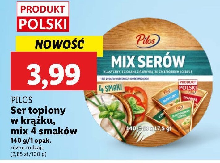 Mix serów Pilos promocja w Lidl