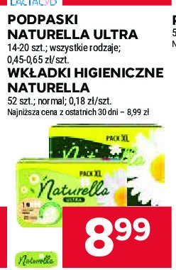 Wkładki higieniczne normal Naturella liners promocja