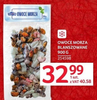Owoce morza blanszowane 900g promocja w Selgros