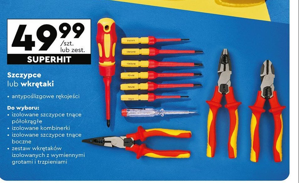 Szczypce izolowane tnące boczne Niteo tools promocja w Biedronka