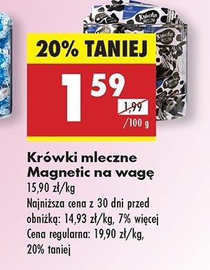 Krówki mleczne Magnetic promocja w Biedronka