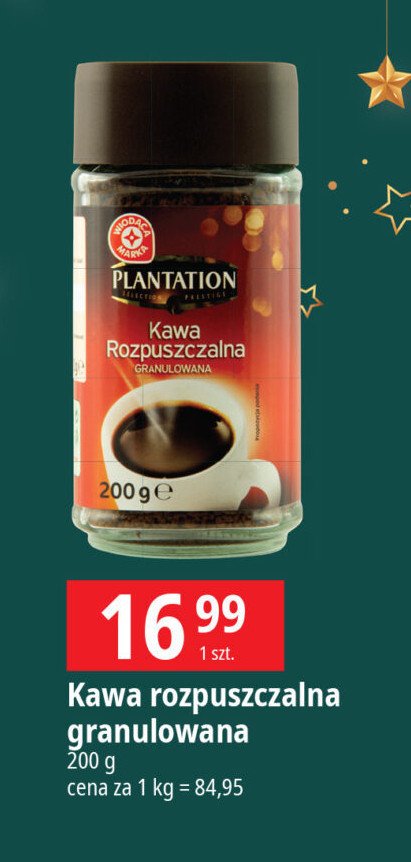 Kawa granulowana Wiodąca marka plantation promocja w Leclerc