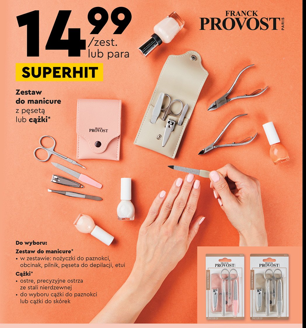 Zestaw do manicure the barb 'xpert nożyczki + pęseta + obcinak do paznokci + pilnik Franck provost Franck provost accesories promocja