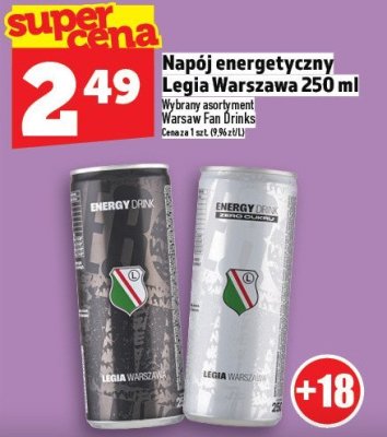 Napój energetyczny Legia Warszawa 250 ml promocja w TOPAZ