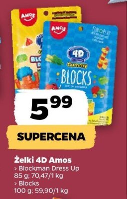 Żelki 4D Amos Blockman Dress Up Pokemon Blocks promocja w Netto