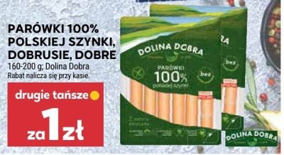 Parówki 100% polskiej szynki Dolina Dobra promocja w Stokrotka