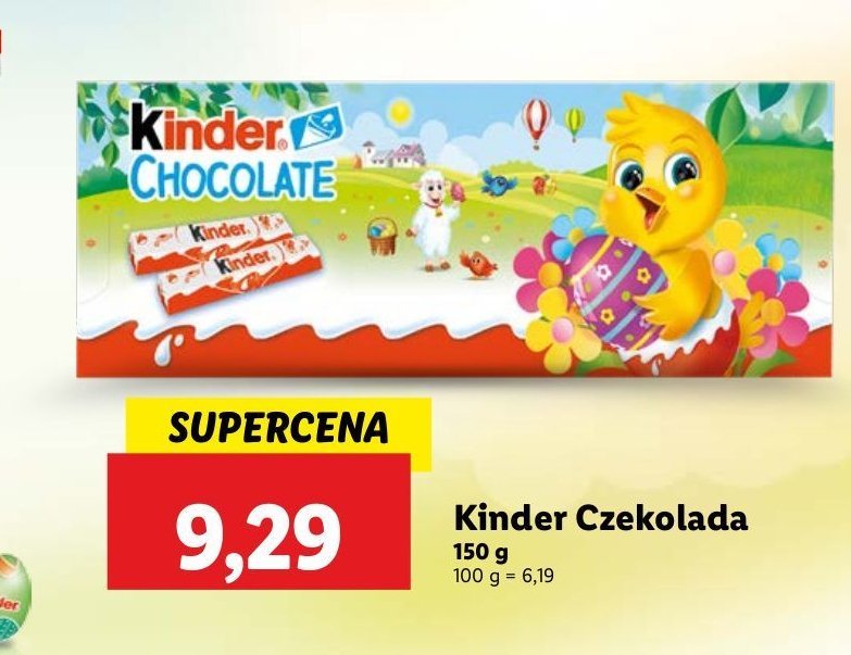 Czekoladki świąteczne kurczak Kinder chocolate promocja w Lidl