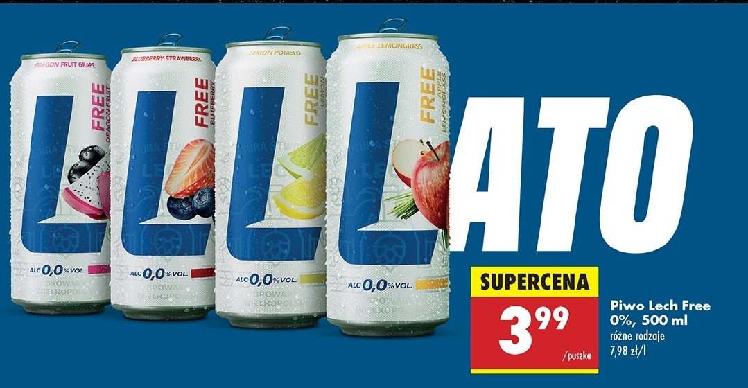 Piwo Lech free apple & lemongrass promocja