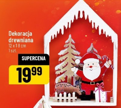 Dekoracja drewniana 12 x 18 cm promocja w POLOmarket