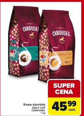 Kawa ziarnista 1 kg promocja w Carrefour Market