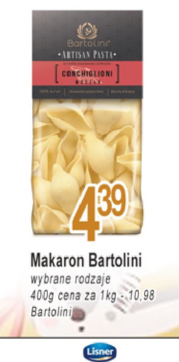 Makaron muszla BARTOLINI MAKARONY Z TRADYCJ膭 promocja