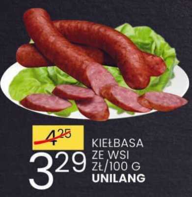 Kiełbasa z cz. wsi Unilang promocja w Wafelek